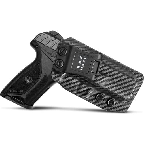 Ruger Security 9 Holster, Carbon Fiber Kydex Holster IWB for Ruger Security-9 Pistol Case Inside Waistband Concealed Carry