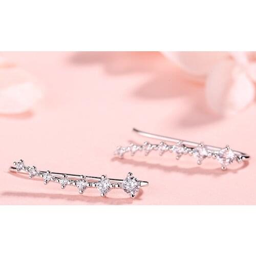 1 pair Korean S925 Sterling Silver Ear Buckle INS Minimalist Ear Clip without Piercing Stackable Ear Cuffs Fine Jewelry