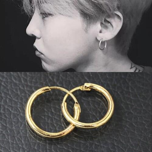 Korea Jewelry Earrings Vintage Gold Big Lovers Circle Ear Ring Hoop Earrings Women Steampunk EarClip