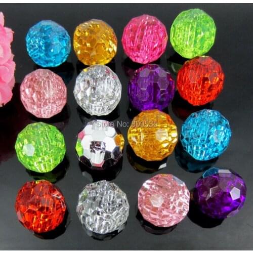 20pcs 5/8" round acrylic buttons crystal shining bead buttons fit sewing craft garment accessories scrapbooking 16.0mm