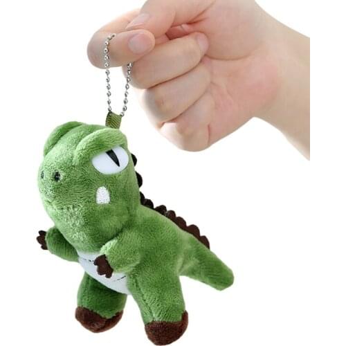 11cm/4inch Mini Plush Stuffed Key Chain for Dollhouse Decoration Handbag Decors Plush Dinosaur Key Chain Party Favors