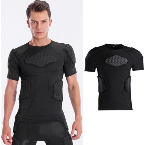Men’s Sports Honeycomb Anti-Collision Pad Compression Anti-Collision Suit Basketball Football Football Safety Protection Suit