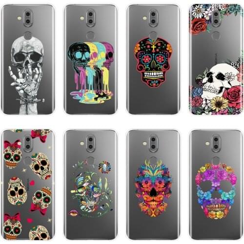 Skull Skeleton Flower Girl Back Cover For Nokia 7.1 6.1 5.1 3.1 2.1 Soft Phone Case Silicone For Nokia 7.1 6.1 5.1 3.1 2.1 Plus