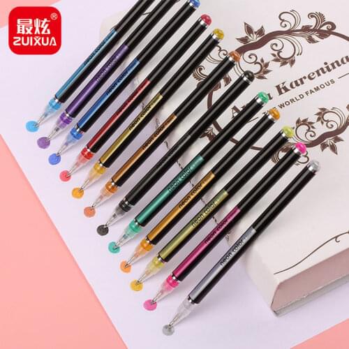 12/16/2 Colors Gel Pens Set Glitter Gel Pen For School Office Adults Coloring Books Magazines Drawing Doodling Art Markers