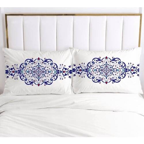 2PCS Pillowcase Home Decoration Pillow Cover Cases Bedding Print 3D HD Pink 70x70cm 50x75cm 50x70cm 80x80cm Simple White