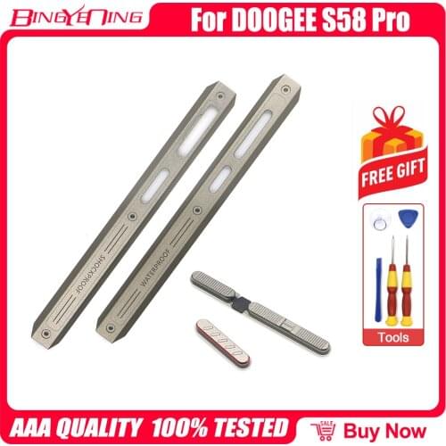 New Housing A Front shell Middle Side Plastic Frame Cases Middle Case + Power Volume SOS Button Repair Parts For Doogee S58 Pro