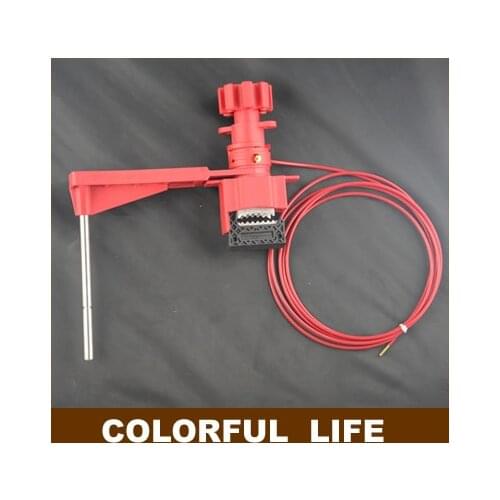 Single Stop-arm All-purpose Ball Valve Lock with cable , gate valve Lock, Safety Cable System Lockouts,Industrial safety locks