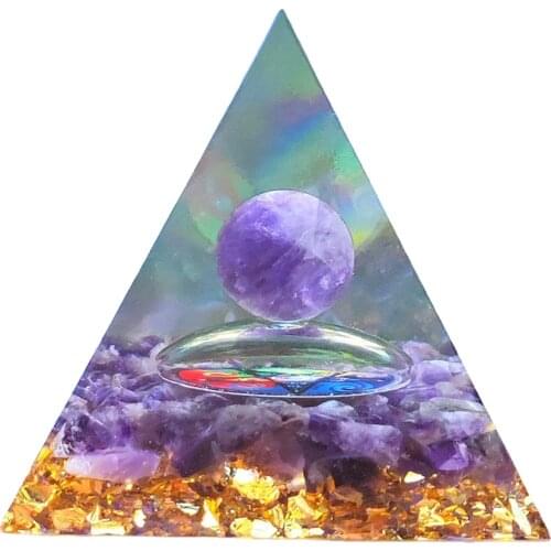 6cm Orgone Pyramid Natural Gemstone Stone Ornaments Desktop Decoration