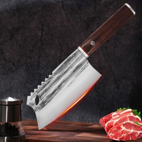 Professional Chef Knife Forged Stainless Steel 6.5inch Butcher Knife Meat Vegetables Cleaver Kitchen Knife