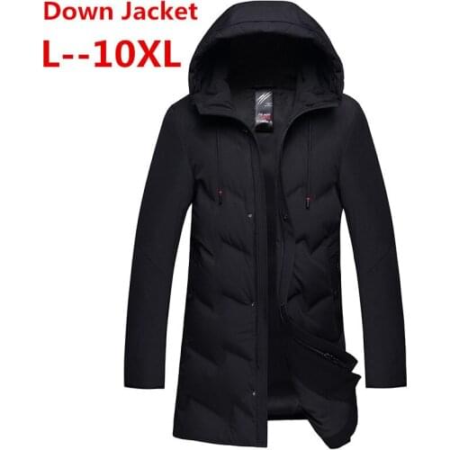 Plus 10XL 9XL 8XL windproof thick winter men down jacket brand-clothing hooded warm duck down Jacket male puffer jacket BIG SIZE
