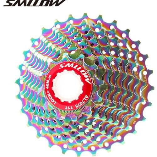 SMLLOW MTB Road Bike 10 Speed Bike Super Light Freewheel Cassette 10S 11-28T MTB Bike 10Speed Freewheel Bicycle Part Colourful