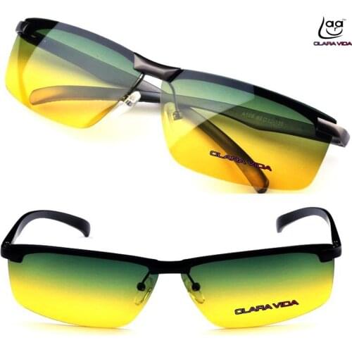 2019 New Real =clara Vida= Day And Night For Vision Multifunctional Aluminium-magnesium Polarized Uv400 Uv100% Men Sunglasses