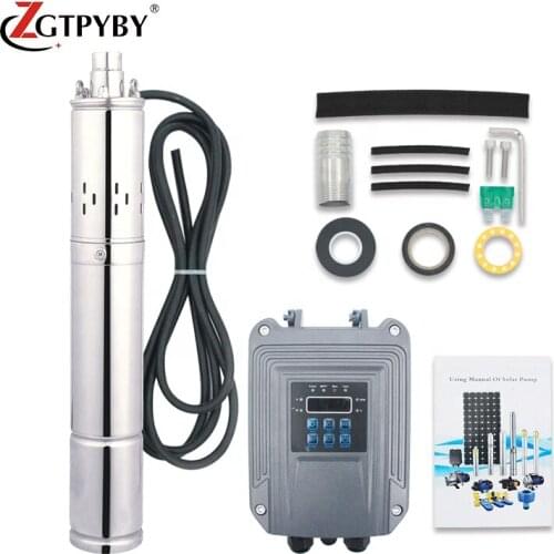 Solar pump 1hp with controller for deep well solar pump 120 meters head solar power water pump