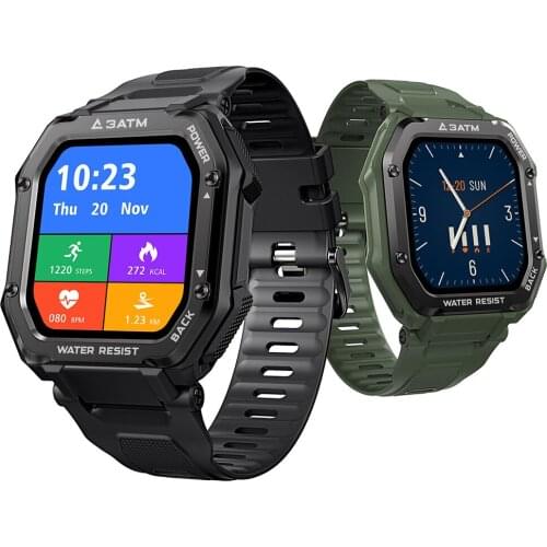 1.69 Inch Large Screen Heart Rate Blood Pressure SpO2 Monitor 20 Sport Modes bluetooth 5.0 Three-proof Outdoor Smart Watch