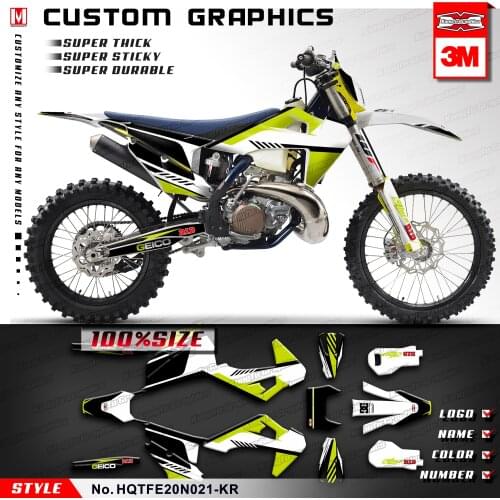 KUNGFU GRAPHICS Motorcycle Decal Vinyl Kit for Husqvarna TE150i TE250i TE300i FE 350 450 501 TC 125 FC TX FX FS 2019 2020 2021