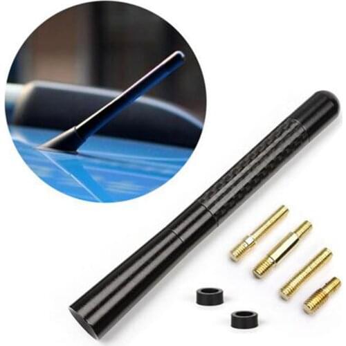 WRC Carbon Fiber Short Antenna Radio Antenna Auto Accessories For Renault koleos Twingo Scenic Megane Fluenec Latitude Clio 1/2