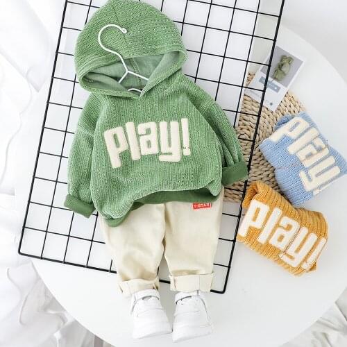 0-5 years Spring Boy Clothing set 2021 New Casual Fashion Letter Pattern Hoodie+Pant Kids Children Baby Toddler Girls Clothing