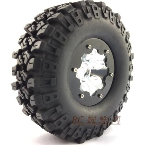 100mm/108mm 1.9" RC Rock Cralwer BeadLock Wheels/Tires For 1/10 Axial SCX10 Cherokee Defender D90 D110 Tamiya cc01 RCW4D TF2 G2