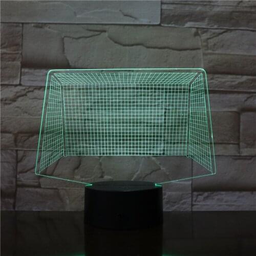 Football Net 3D LED Lamp Acrylic Night Light with 7 Colors Touch Remote Control Illusion Change Home Party Decor Lights 2570