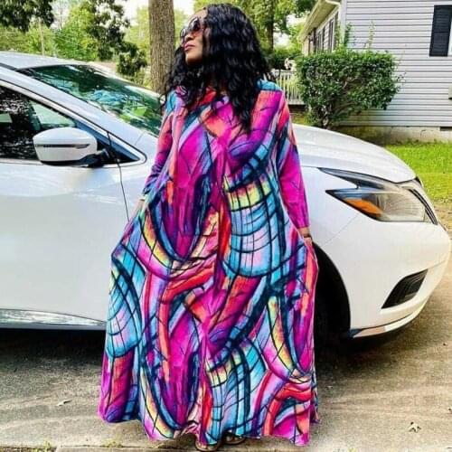3XL 4XL 5XL Plus Size African Maxi Dresses For Women 2021 Africa Dress Print Dashiki Ladies Clothing Ankara Africa Long Dress