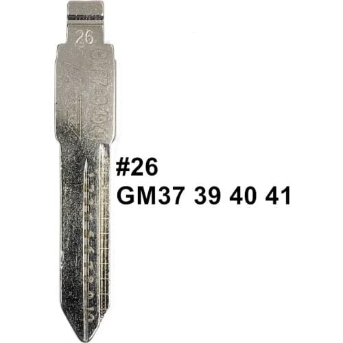 5pcs 2 IN 1 Lishi GM37 39 40 41 #26 Engraved Line Key Blade Scale Shearing Teeth Cutting Key Blank For Buick GL8 Regal