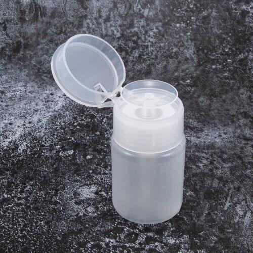 75ML Storage Small Pressure Bottle Nail Art Mini Pump Dispenser Bottle Remover Cleaner Liquid Container