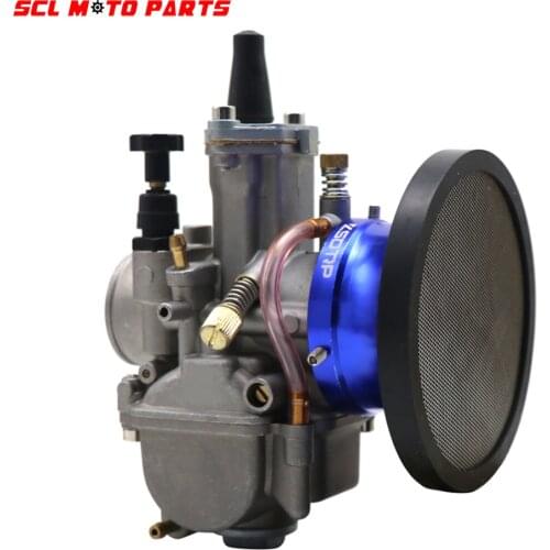 ALconstar-Motorcycle 50mm Air Filter with Mesh+ PWK 21 24 26 28 30mm Carburetor For ATV Buggy Quad Dirt Bike PWK 2T 4T JOG DIO