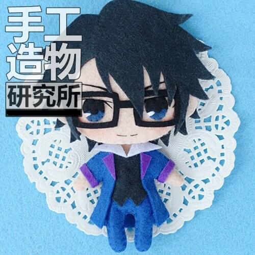 Anime Fushimi Saruhiko 12cm Soft Stuffed Toys DIY Handmade Pendant Keychain Doll Creative Gift
