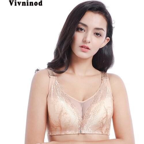 Plus Size Brassiere Soft Bralette BH Wire Free Breathable Bras Push Up Wirefree Floral Lace Sexy Lingerie Push Up Bras For Women