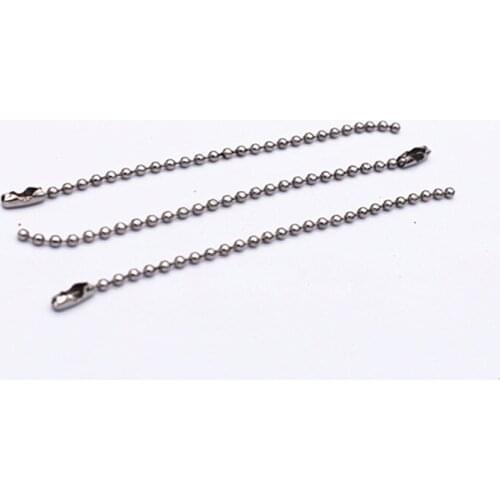 20pcs/lot Full Length 96mm Longer Extension Chain Beads(2.4mm) Chain For Bracelet Necklace Tail Chain