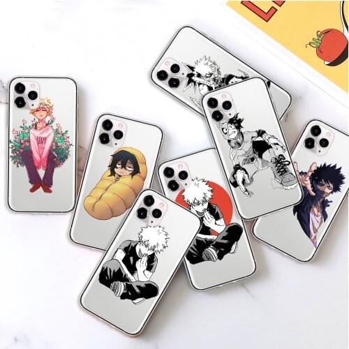 My Hero Academia Deku Bakugou Phone Case for Iphone 11 12 Pro 8 7 6 Plus XS MAX XR SE Anime Boku No Hero Academia Coque Covers