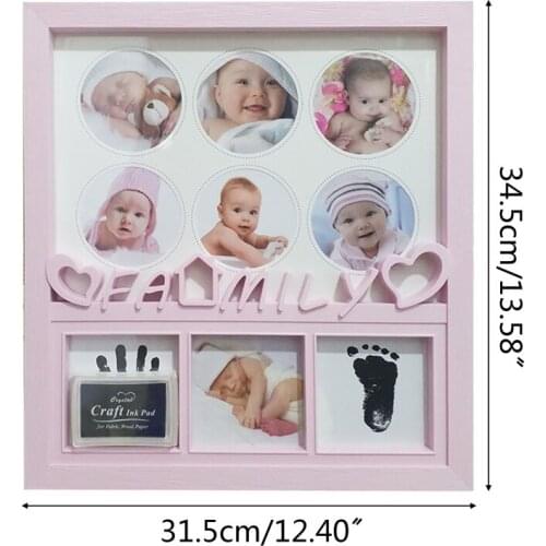 Baby Pictures Display Stand Record Handprint Footprint Souvenirs DIY Photo Frame
