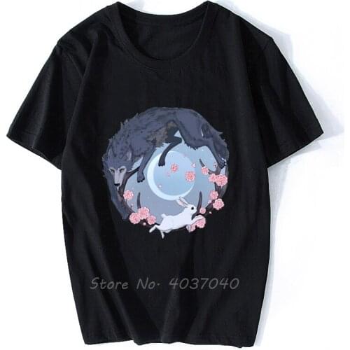 T-Shirt for Men Rabbit And Wolf Beastars Cotton Tees Crewneck Paru Itagaki anime Short Sleeve T Shirt Funny Clothes