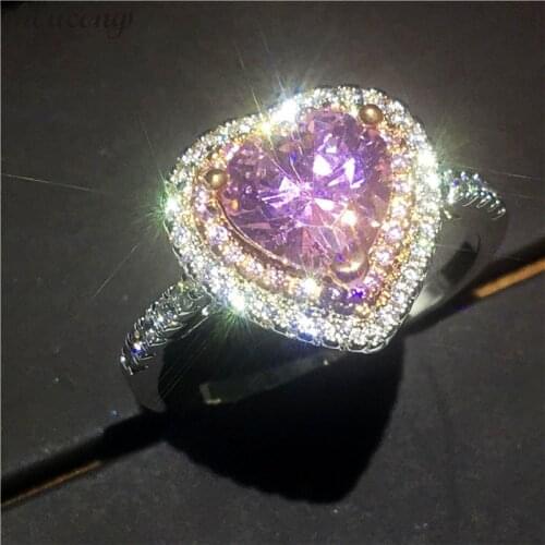 Choucong Heart Lovers ring AAAAA cz stone Engagement Wedding Band Rings for women Birdal Fashion Party Jewelry