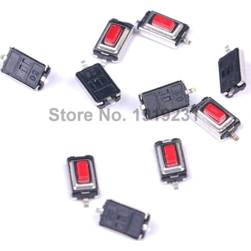 100PCS 3*6*2.5mm 3*6*2.5H SMD Red Button Switch Key Switch Tact Switch