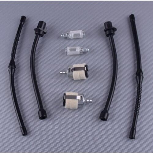LETAOSK 8pcs Black Hose Kit Chainsaw Spare Parts for 45cc 52cc 58cc Oil Fuel Filter Pipe 4500 5200 5800 45cc 52cc 58cc