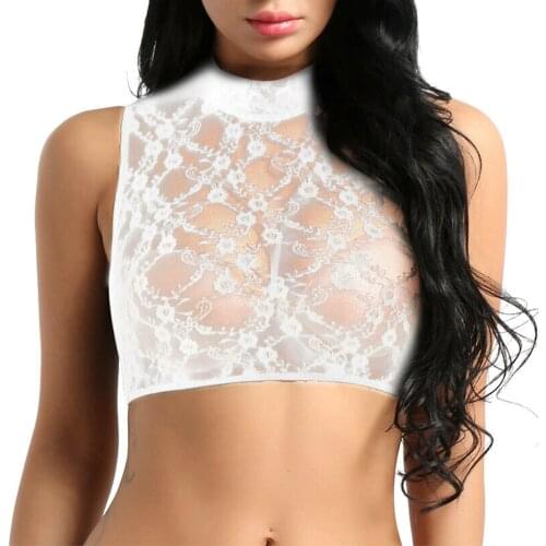 Fashion Womens Lingerie Sexy Sheer Mesh Underwear Sleeveless Transparent Porno Tops Sleepwear Casual Lace Corset Erotic Costume