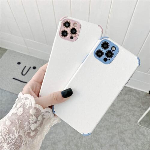 Fashion Soild White Shockproof Soft Case For OPPO A9 A5 A31 2020 A3S F11 R17 A11X A92S A52 A32 Reno 5 Pro A55 Find X3 Realme V15