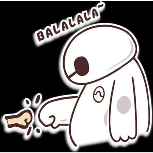 Cartoon Baymax Body Sticker for Car Sticker Motorcycle Sticker Styling Decoration