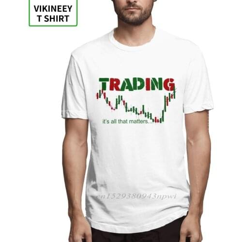 Mens O-neck Share Stock Trading Tee Shirt Investment Forex Stock market Candlestick chart Harajuku T shirt