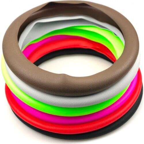 Car Soft Silicon Steering Wheel Cover For Jeep Grand Cherokee Compass Commander Wrangler Rubicon SAHALA Patriot Renegade Liberty