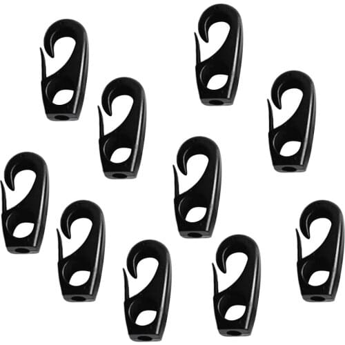 Pack of 10 Bungee Rope Shock Cord Leash End Hook Clip Kayak Canoe Fixing Accessories