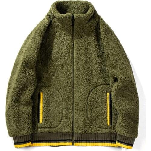 New Winter Mens Mens Sweater Coat Jackets Fleece Jacket Thick Solid Bomber Jackets Mens Autumn Windbreaker Running Man