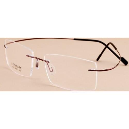 Memory Alloy Frames Ultra-light Legs Flexible Glasses Frame Frameless Glasses Glasses Men and Women Simple Box 1186