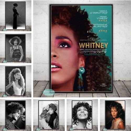 Whitney Houston Poster Music Star Canvas Painting Posters and Prints Wall Art Picture for Living Room Home Decor