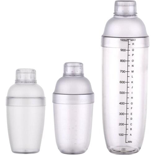 Plastic Martini Cocktail Shaker 350ml/530ml/1000ml Wine Beverage Mixer Wine Shaker cup Drink Mixer Barware