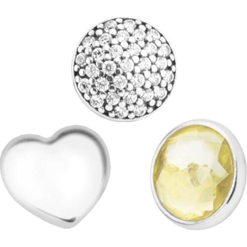 Fits for Floating Locket Pendant Necklace January Petites Pack In 3 Parts Beads 100% 925 Sterling Silver Jewelry Free Shipping