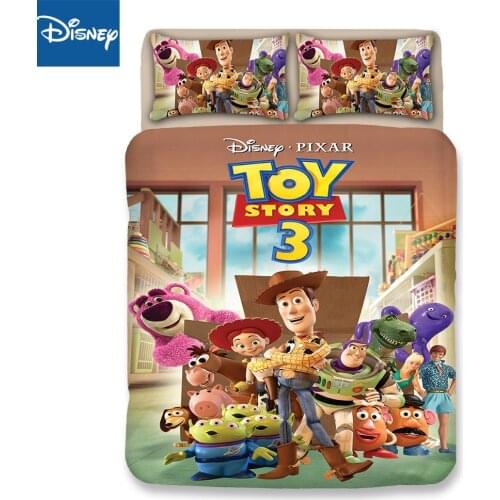Cartoon Woody Print Beddings Duvet Cover Set US king Toy Story Bedlinens twin man Children Room Decor Pillowcham 3D birthdaygift