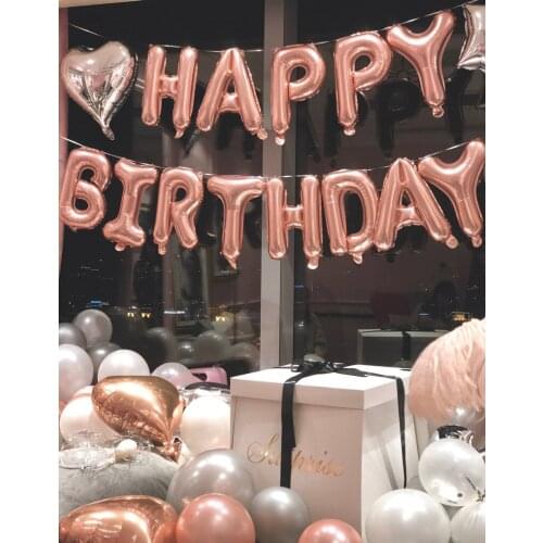 Multicolor Letters HAPPY BIRTHDAY Foil Balloons Silver Gold Children Happy Birthday Letter Ballons party Decorations Supplies