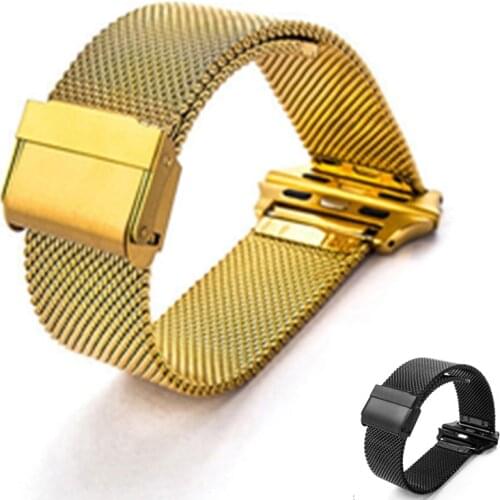 Milanese Watchband for Apple Watch 38 / 42mm 40 / 44mm Stainless Steel Replacement Bracelet Band Strap for iwatch 1 2 3 4